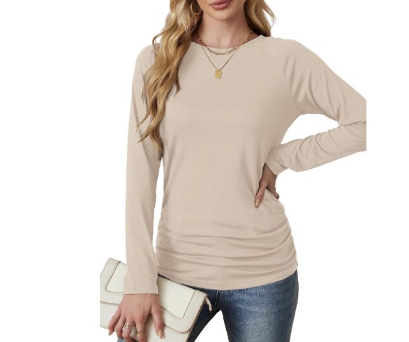 Long Sleeve Pleated Waist Shirts – $8.99 {Up to Size XXLarge}